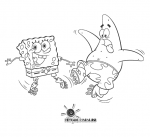 Patricio y Bob Esponja